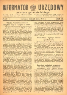 Informator Urzędowy Powiatu Gnieźnieńskiego 1939.07.29 R.88 Nr56