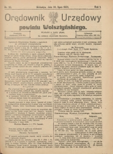 Orędownik Urzędowy Powiatu Wolsztyńskiego: za redakcję odpowiada Starostwo 1923.07.20 R.1 Nr20