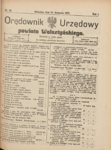 Orędownik Urzędowy Powiatu Wolsztyńskiego: za redakcję odpowiada Starostwo 1923.11.23 R.1 Nr38