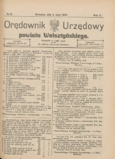 Orędownik Urzędowy Powiatu Wolsztyńskiego: za redakcję odpowiada Starostwo 1924.05.02 R.2 Nr18