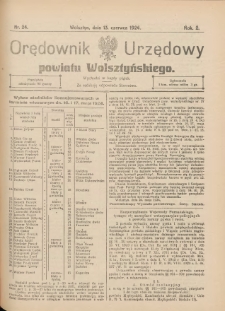 Orędownik Urzędowy Powiatu Wolsztyńskiego: za redakcję odpowiada Starostwo 1924.06.13 R.2 Nr24