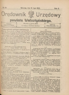 Orędownik Urzędowy Powiatu Wolsztyńskiego: za redakcję odpowiada Starostwo 1924.07.18 R.2 Nr28