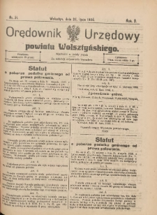 Orędownik Urzędowy Powiatu Wolsztyńskiego: za redakcję odpowiada Starostwo 1924.07.28 R.2 Nr31