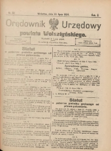 Orędownik Urzędowy Powiatu Wolsztyńskiego: za redakcję odpowiada Starostwo 1924.07.30 R.2 Nr32