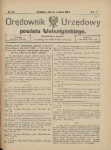 Orędownik Urzędowy Powiatu Wolsztyńskiego: za redakcję odpowiada Starostwo 1924.12.05 R.2 Nr53