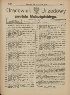 Orędownik Urzędowy Powiatu Wolsztyńskiego: za redakcję odpowiada Starostwo 1924.12.12 R.2 Nr54