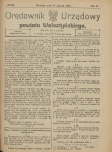 Orędownik Urzędowy Powiatu Wolsztyńskiego: za redakcję odpowiada Starostwo 1924.12.19 R.2 Nr55
