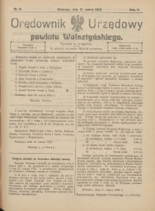 Orędownik Urzędowy Powiatu Wolsztyńskiego: za redakcję odpowiada Starostwo 1925.03.21 R.3 Nr11