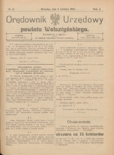 Orędownik Urzędowy Powiatu Wolsztyńskiego: za redakcję odpowiada Starostwo 1925.04.04 R.3 Nr13