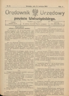 Orędownik Urzędowy Powiatu Wolsztyńskiego: za redakcję odpowiada Starostwo 1925.04.10 R.3 Nr14