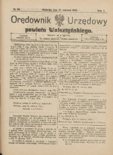 Orędownik Urzędowy Powiatu Wolsztyńskiego: za redakcję odpowiada Starostwo 1925.06.27 R.3 Nr26