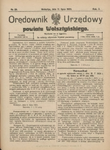 Orędownik Urzędowy Powiatu Wolsztyńskiego: za redakcję odpowiada Starostwo 1925.07.17 R.3 Nr29