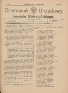 Orędownik Urzędowy Powiatu Wolsztyńskiego: za redakcję odpowiada Starostwo 1925.08.07 R.3 Nr32