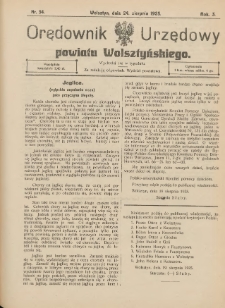 Orędownik Urzędowy Powiatu Wolsztyńskiego: za redakcję odpowiada Starostwo 1925.08.24 R.3 Nr34