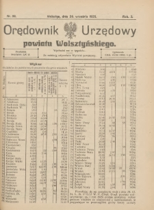 Orędownik Urzędowy Powiatu Wolsztyńskiego: za redakcję odpowiada Starostwo 1925.09.26 R.3 Nr39