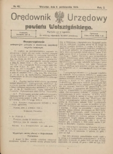 Orędownik Urzędowy Powiatu Wolsztyńskiego: za redakcję odpowiada Starostwo 1925.10.06 R.3 Nr40