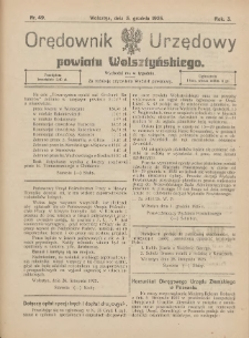 Orędownik Urzędowy Powiatu Wolsztyńskiego: za redakcję odpowiada Starostwo 1925.12.05 R.3 Nr49