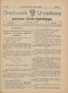 Orędownik Urzędowy Powiatu Wolsztyńskiego: za redakcję odpowiada Starostwo 1925.12.15 R.3 Nr51