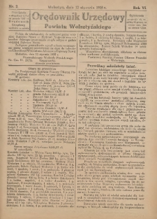 Orędownik Urzędowy Powiatu Wolsztyńskiego 1935.01.12 R.6 Nr2