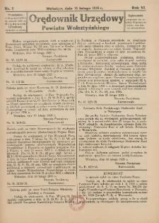Orędownik Urzędowy Powiatu Wolsztyńskiego 1935.02.16 R.6 Nr7