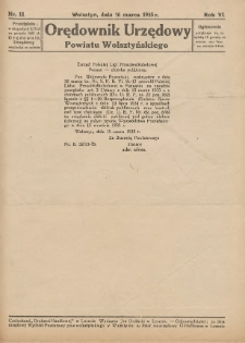 Orędownik Urzędowy Powiatu Wolsztyńskiego 1935.03.16 R.6 Nr11
