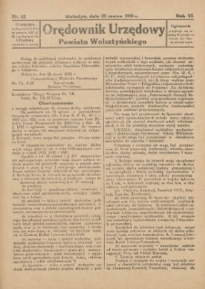Orędownik Urzędowy Powiatu Wolsztyńskiego 1935.03.23 R.6 Nr12