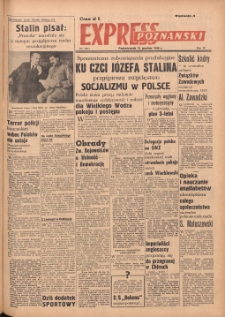 Express Poznański 1949.12.12 Nr1053 (342) zawiera Dodatek Sportowy