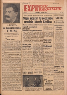 Express Poznański 1949.12.22 Nr1063 (352) zawiera Dodatek Specjalny