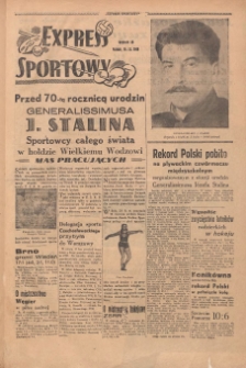 Express Sportowy: Bezpłatny dodatek "Expressu Poznańskiego" 1949.12.19