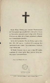 [Zaproszenie Inc.:] " Księża Missyi Polskiej przy Kościele Wniebowzięcia ..."