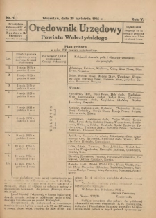 Orędownik Urzędowy Powiatu Wolsztyńskiego 1935.04.20 R.5 Nr16