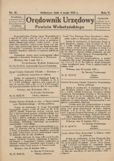 Orędownik Urzędowy Powiatu Wolsztyńskiego 1935.05.04 R.5 Nr18