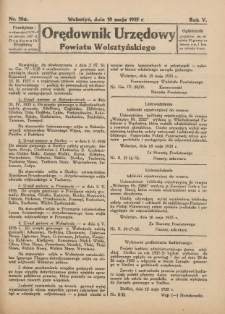 Orędownik Urzędowy Powiatu Wolsztyńskiego 1935.05.18 R.5 Nr20a