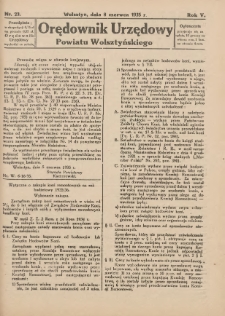 Orędownik Urzędowy Powiatu Wolsztyńskiego 1935.06.08 R.5 Nr23