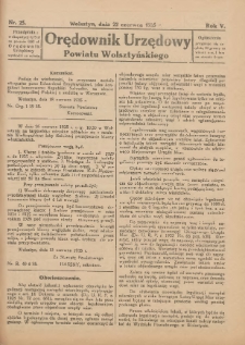 Orędownik Urzędowy Powiatu Wolsztyńskiego 1935.06.22 R.5 Nr25