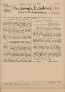 Orędownik Urzędowy Powiatu Wolsztyńskiego 1935.07.20 R.5 Nr29