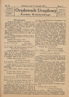 Orędownik Urzędowy Powiatu Wolsztyńskiego 1935.08.10 R.5 Nr32