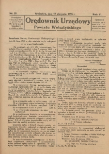Orędownik Urzędowy Powiatu Wolsztyńskiego 1935.08.17 R.5 Nr33