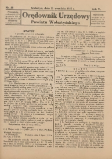Orędownik Urzędowy Powiatu Wolsztyńskiego 1935.09.21 R.5 Nr38