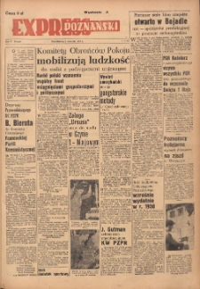 Express Poznański 1950.04.03 Nr1163 (93) zawiera Dodatek Sportowy