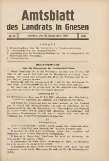 Amtsblatt des Landrats in Gnesen 1940.09.30 Nr13
