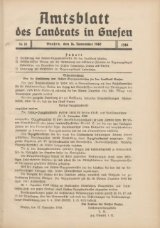 Amtsblatt des Landrats in Gnesen 1940.11.16 Nr18