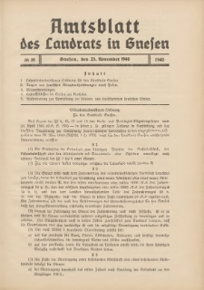 Amtsblatt des Landrats in Gnesen 1940.11.23 Nr19