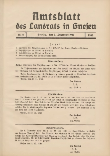 Amtsblatt des Landrats in Gnesen 1940.12.05 Nr20