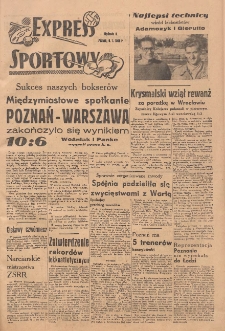 Express Sportowy: Bezpłatny dodatek "Expressu Poznańskiego" 1950.01.09