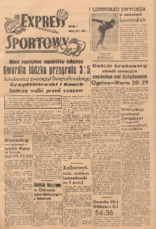 Express Sportowy: Bezpłatny dodatek "Expressu Poznańskiego" 1950.01.23