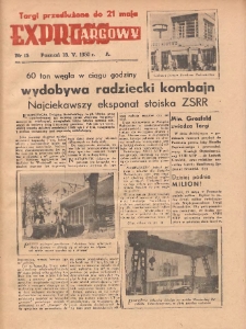 Express Targowy: Bezpłatny dodatek "Expressu Poznańskiego" 1950.05.13 Nr 15