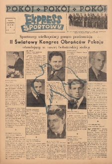 Express Sportowy: Bezpłatny dodatek "Expressu Poznańskiego" 1950.11.20