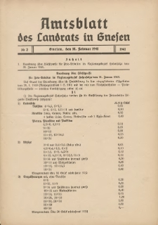 Amtsblatt des Landrats in Gnesen 1941.02.14 Nr2