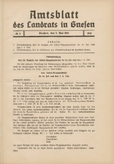 Amtsblatt des Landrats in Gnesen 1941.05.05 Nr5
